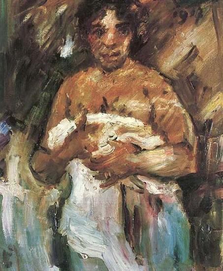 Lovis Corinth Madchen, sich entkleidend oil painting picture
